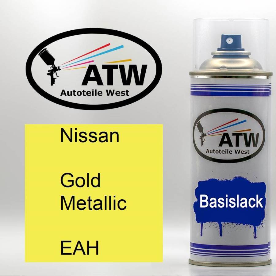 Nissan, Gold Metallic, EAH: 400ml Sprühdose, von ATW Autoteile West.